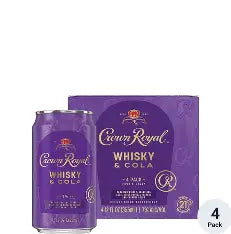 Crown Royal Wsky & Cola 4pk 355ml.each