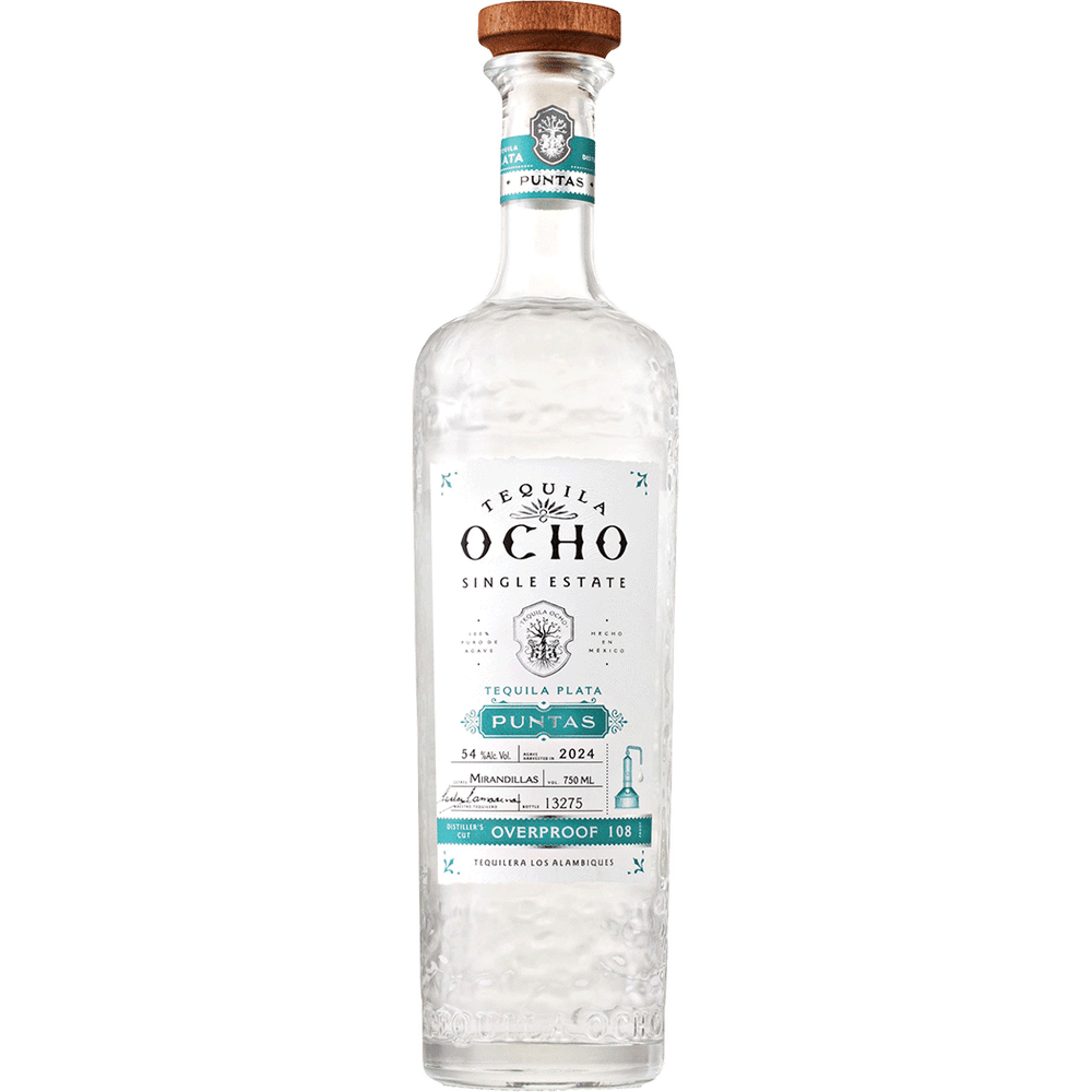 Tequila Ocho Plata Pntas 750ml.