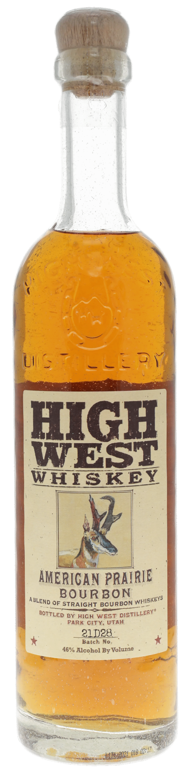 High west bourbon 750ml American Prairie - Utah
