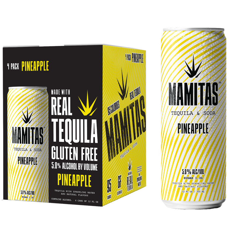 Mamitas Pineapple 4PK Tequila &amp; Soda