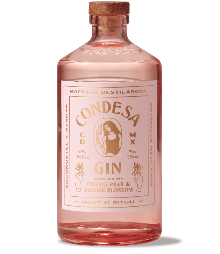 Condesa Gin 750ml. Prickly Pear &amp; Orenge Blos