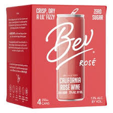 Bev Rose 4pk can .250 ml each